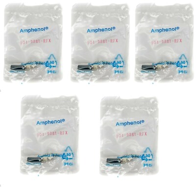 Amphenol 901-9881-RFX SMA R/A Crimp Plug Coaxial Connector for 316U Cable, 5 Pcs