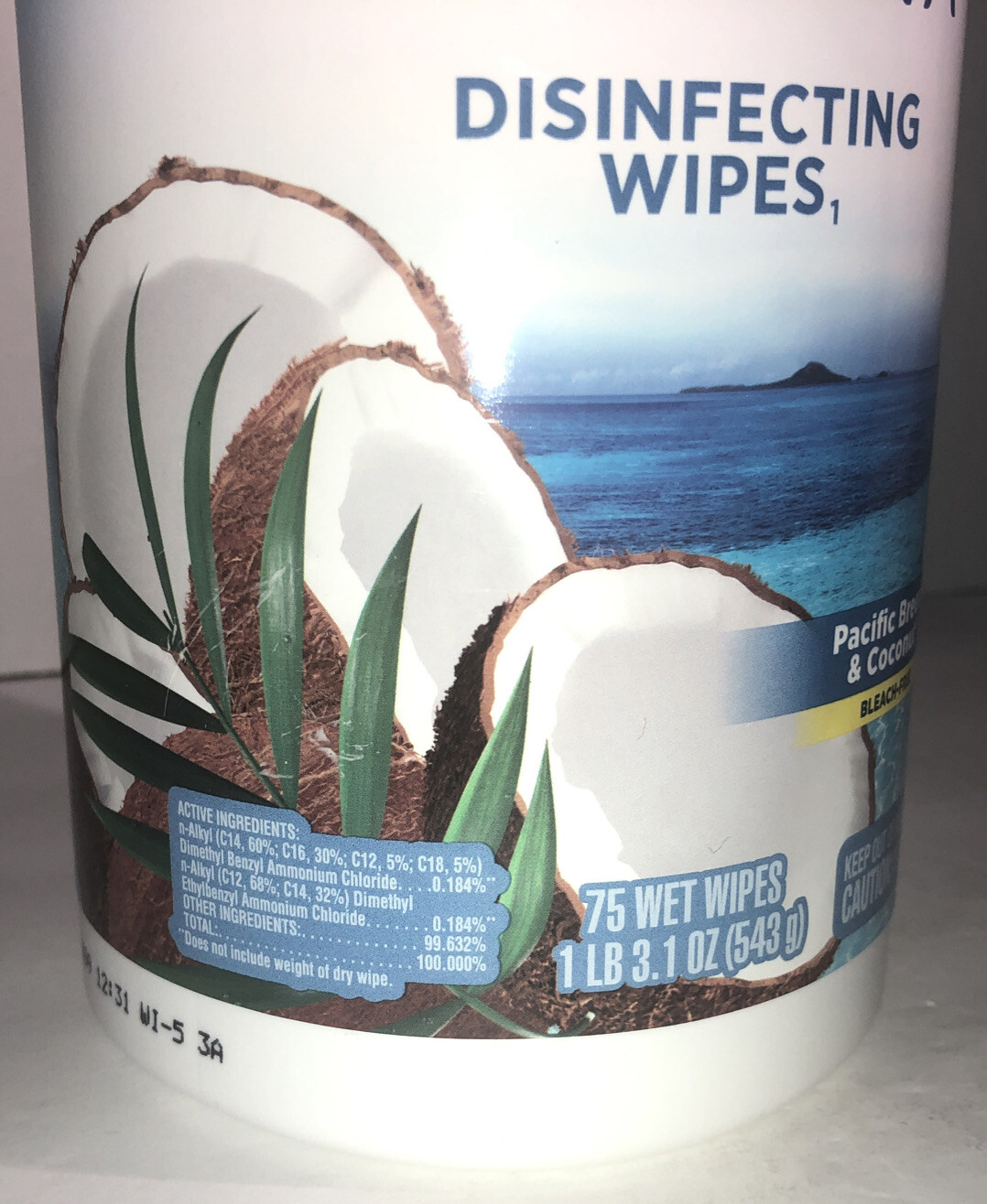 New Clorox Scentiva MultiUse Wipes Pacific Breeze & Coconut 75ctSHIPS