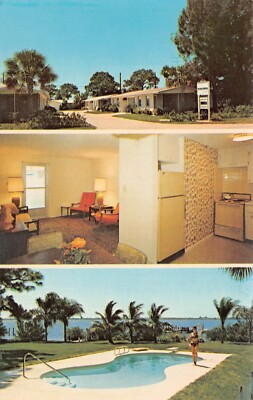 Windjammer Apartments Tom Pat Mike Rogge Englewood Florida Vtg Postcard CP425