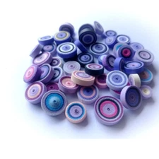 Handmade multi colored Paper Quilling tight coins 100pcs bundle for unique craft