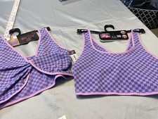 No Boundaries Bra NWT Bralettes Lot Of 2 XXL Purple Seamless Twist Back