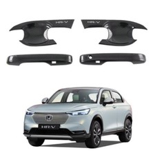 For Honda HR-V HRV 2022 2023 Carbon Fiber 4PCS Front Door Handle Bowl Cover Trim