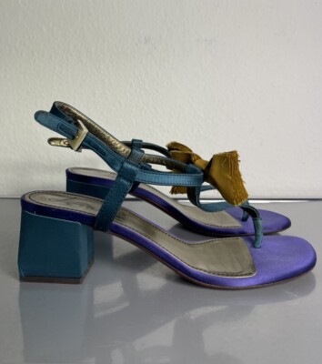 Hochwertige '' Lanvin '' Sandalen aus Satin Luxus Schuhe Original 40 EUR