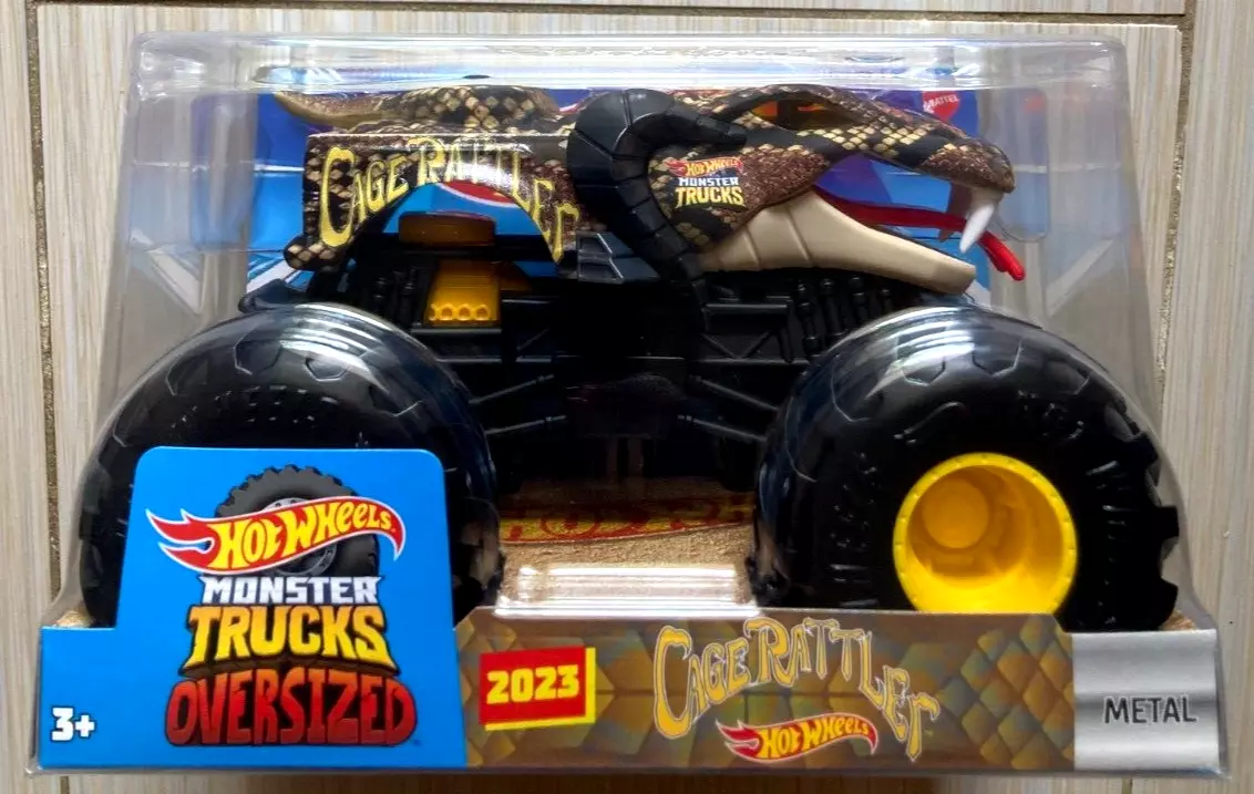 Hot Wheels Monster Trucks Oversized CAGE RATTLER Released 2023