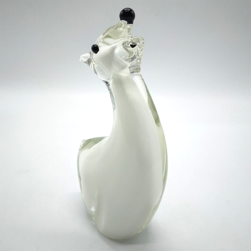 Murano Style Large Handcrafted Glass Polar Bear Figurine/Paperweight 25.2cm Tall - Picture 7 of 19