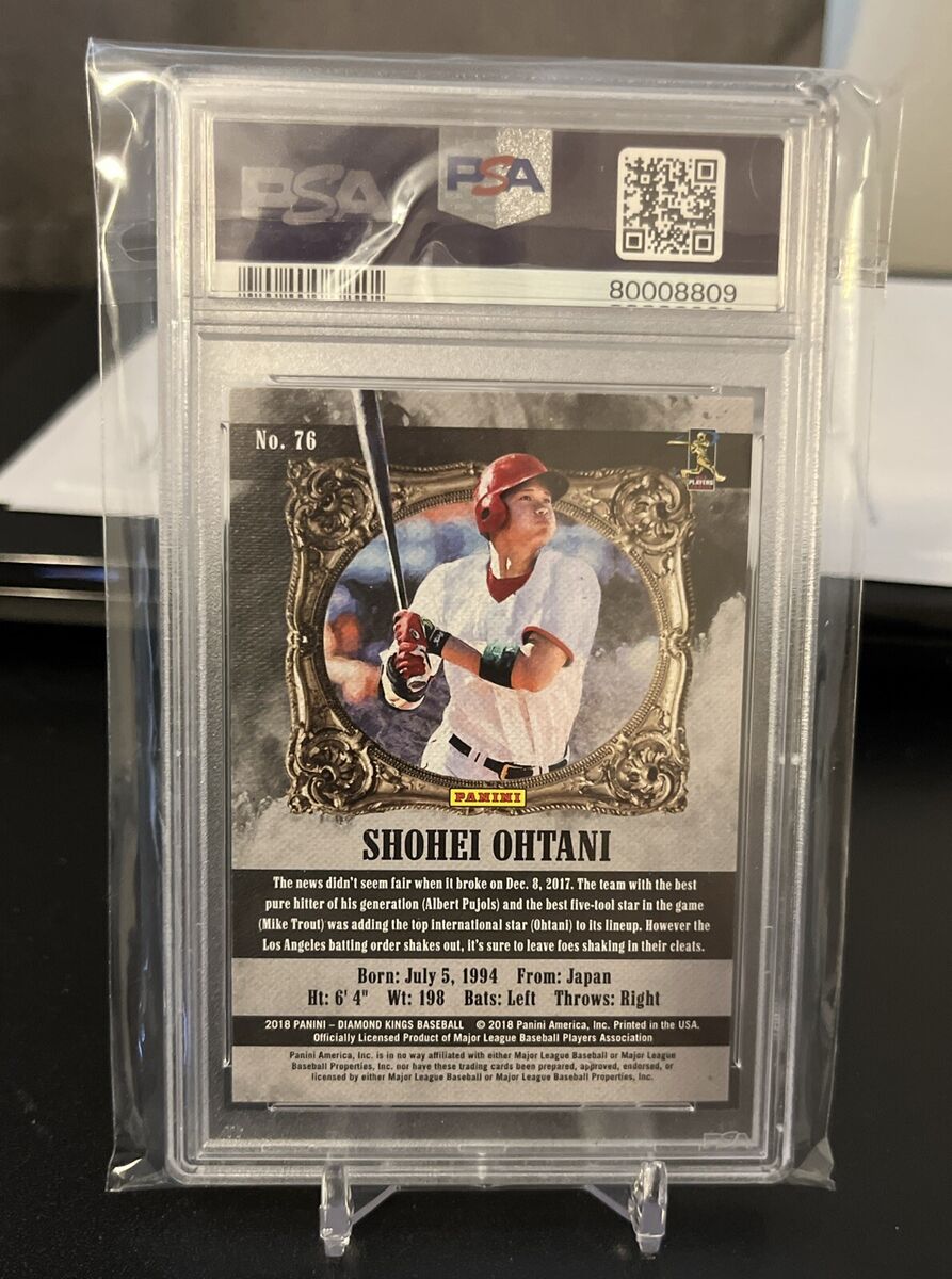 2018 Panini Diamond Kings Shohei Ohtani Sepia RC PSA 9 #76 2018 Panini Diamond Kings Shohei Ohtani Sepia RC PSA 9 #76