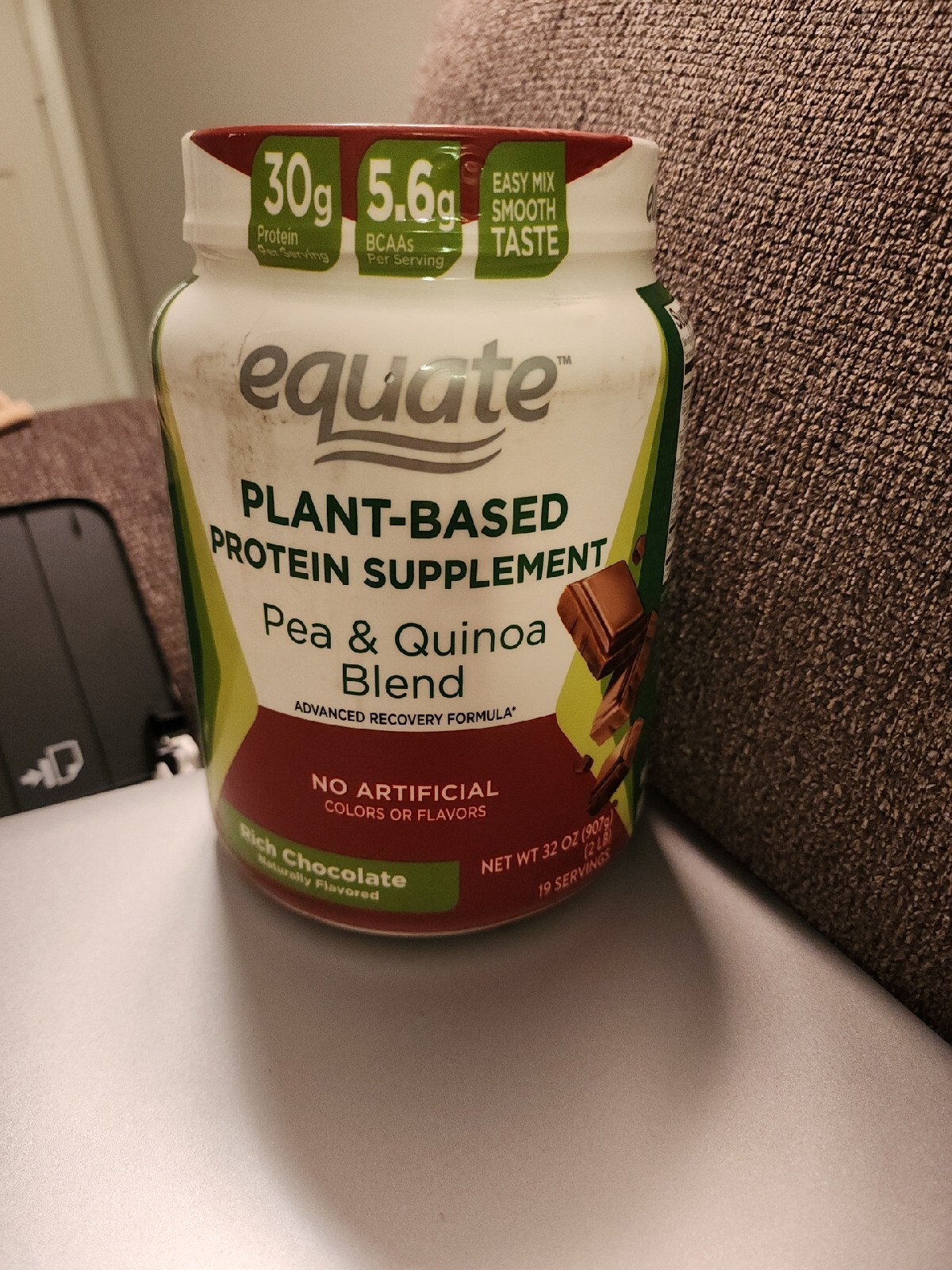 Equate PlantBased Protein Supplement, Rich Chocolate, 2 lbs