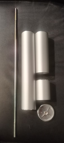 1 x 5 cm breites grau/silbernes Bein für SONA Glas TV Ständer Längen 27 cm 14,5 cm 6,5 cm