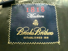 Brooks Brothers 1818 Madison Suit Mens 40L 34W Gray Pinstripe made in ITALY EUC