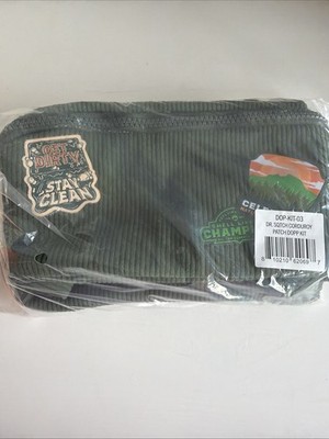 Dr Sasquatch Green Curduroy Patch Toiletry Bag 9'' X 6'' 