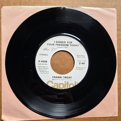 FRANKI TREAT I Stopped Loving You DJ PROMO 45 7'' OBSCURE COUNTRY Vinyl Record