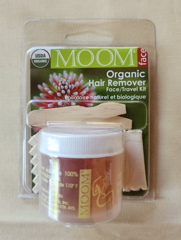 Moom Organic Hair Remover Face & Travel Kit 100% Natural 1.6 oz 45g