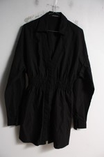 Prettylittlething Womens Shirt Dress - Black - Size 8 (M26)