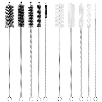 Straw Cleaner Brush Extra Long 12 inch, 10 PCS Straw Cleaner Brush Bristles Diam