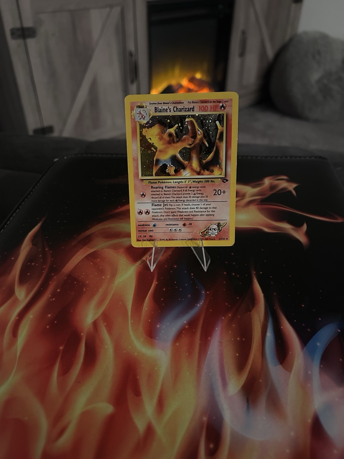 Blaine's Charizard 2/132 Gym Challenge Holo MP WOTC Vintage Grail