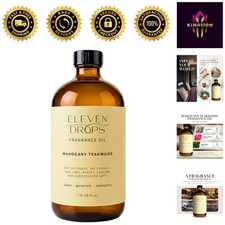 Mahogany Teakwood Diffuser Oil 16 Fl.Oz   Long-Lasting, Pet-Friendly Fragrance