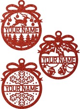 Personalised Christmas Bauble Custom Any Name Xmas Tree Decoration Family Gift