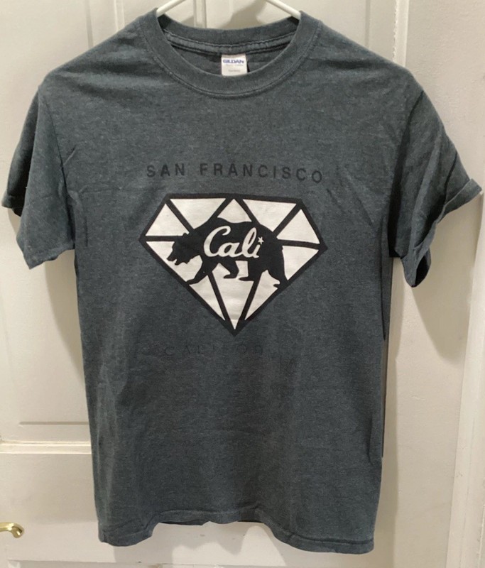 Gilden Grey T-shirt - "San Fransisco Cali" - Size Small