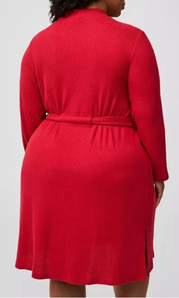 Torrid Super Soft Plush Rib Sleep Robe Size 1XL/2XL - Image 3 of 4
