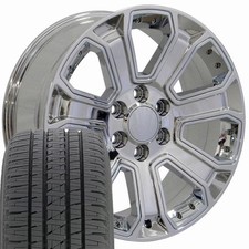 5661 Chrome 20x8.5 Rims Bridgestone Tires Fit Gmc Chevy Cadillac