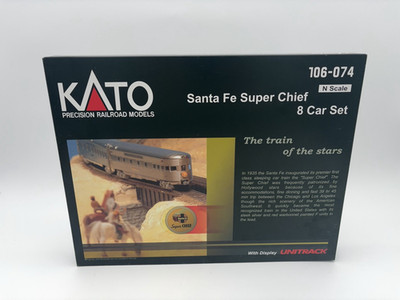 KATO - N - Santa Fe - Super Chief 8 Car Passenger Set, Unitrack - Train 106-074