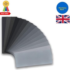 15-Piece Assorted Grit Sandpaper Set 80 To 3000 for Cars & Furniture - 23x9 cm