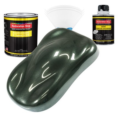 Restoration Shop Fathom Green Firemist Acrylic Enamel Quart Kit, Auto Paint