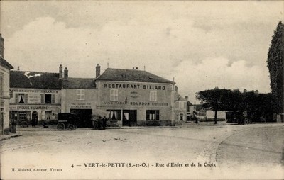 Ak Vert le Petit Essonne, Rue d'Enfer et de la Croix - 4758864