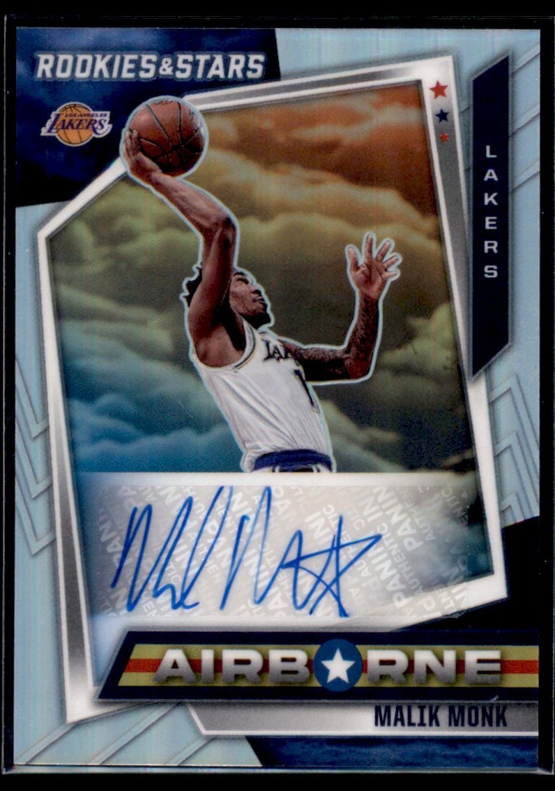 2021-22 Rookies & Stars Silver Airborne Signatures MALIK MONK AUTO #/99 Lake