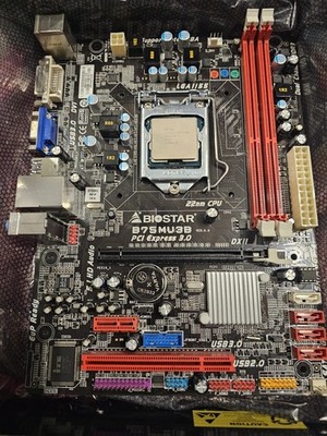 Mainboard Biostar B75MU3B Intel B75  Inkl Intel I3 3225 und 2x4GB DDR3
