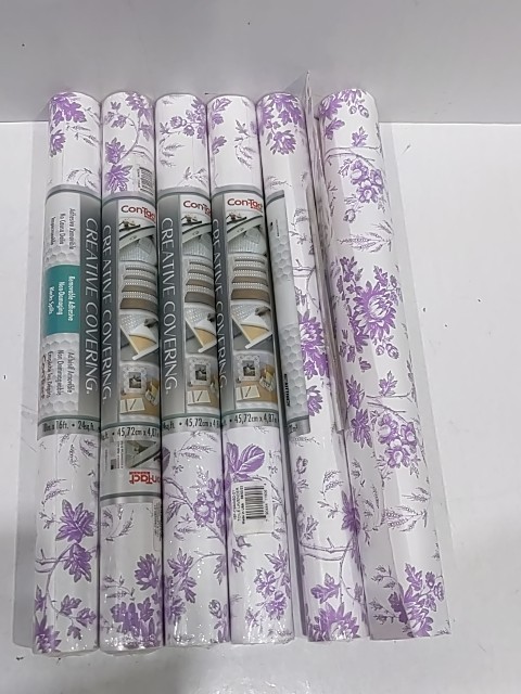 Contact 6053150 16 ft. x 18 in. Self-Adhesive Shelf Liner Lavender - Pack of 6