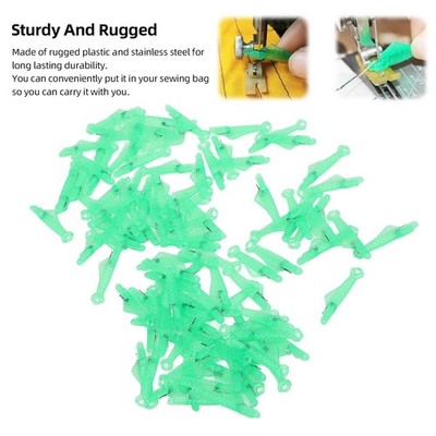 100PCS Fish Type Needle Threader Plastic Portable Fish Mouth Sewing Machine
