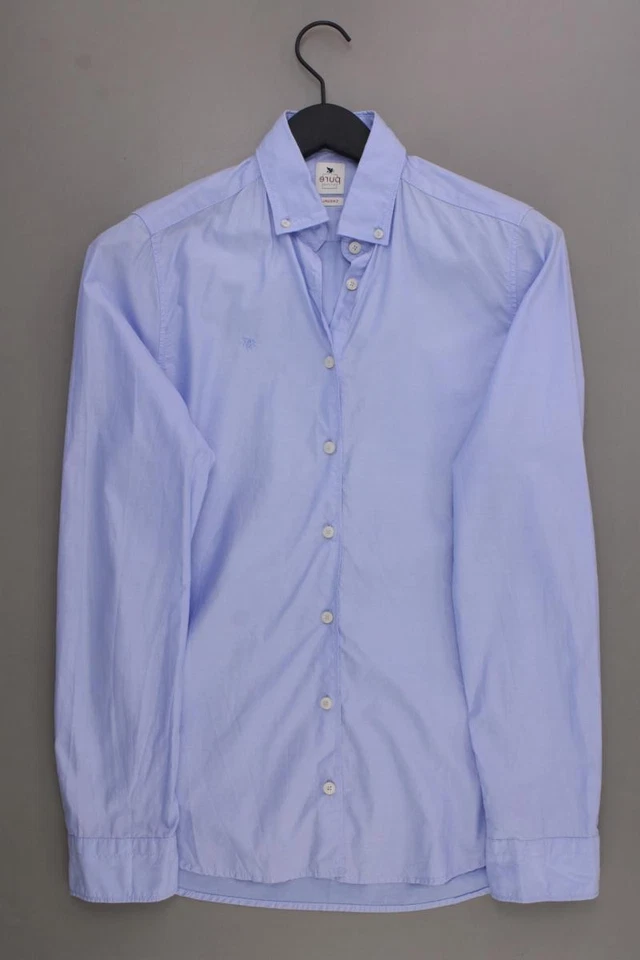 ⭐ Pure Hatico camicetta per uomo taglia 46, S blu di cotone ⭐ - Immagine 4 di 4