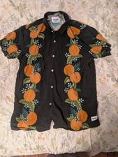 Duvin Alligator Button Down Shirt Design Co Camp oranges Hula girl Size L Large