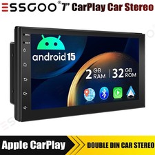 7" Car Stereo Radio Double 2 DIN Android 15 CarPlay GPS Navi Touch Screen SWC BT