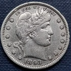 1893 Barber Quarter 25c Higher Grade XF - AU #93653
