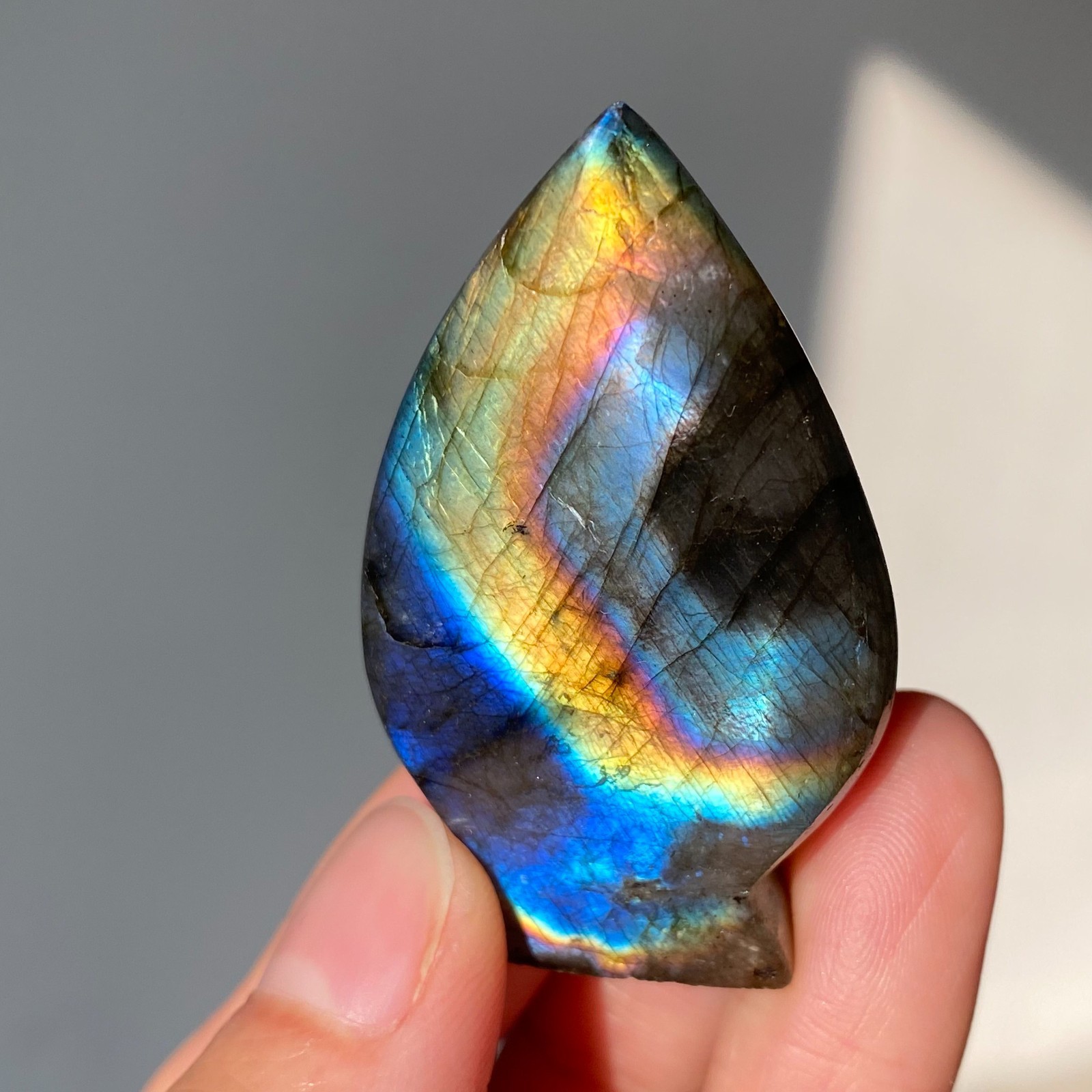 21g Natural Flashy Rainbow Labradorite Freeform Crystal Quartz Healing Reiki