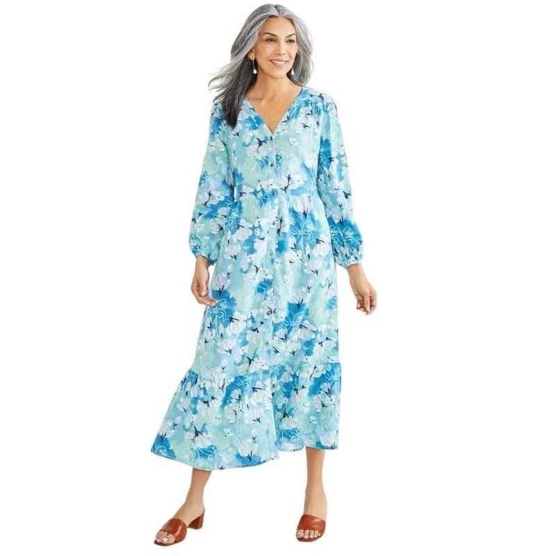 chinese dress ladies Katy Floral Tiered Maxi Dress – KJae+Co main image 0