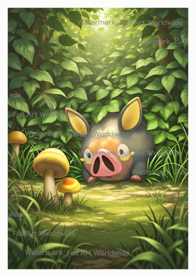 Lechonk 126 Stellar Crown Pokemon REND Poster Print Full Art Ultra HD A4