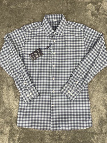 State & Liberty Shirt Mens Large Athletic Stretch Long Sleeve Button Up NEW