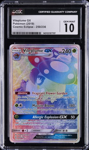 Vileplume-GX graded CGC 10 for sale on eBay