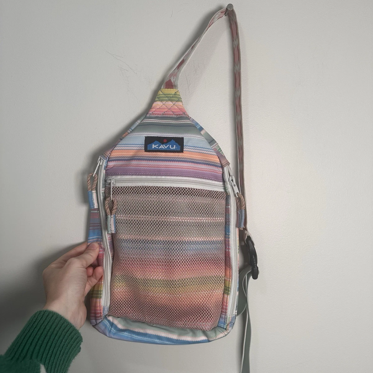 kavu cotton mini backpack Shuttle Sack it is comfortable to wear and gives you hands Kavu Mini Remix Rope Bag
