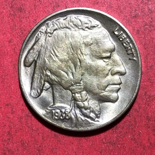 1938D Choice Uncirculated US Buffalo Nickel! "DENVER" Mint! Beauty!