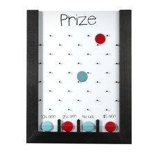 Tabletop Plinko Board Game - 13x17 Portable Prize Drop Board - Whiteboard Sign