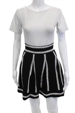 Maje Women A-Line Mini Skirt Black Size 2