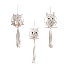 Owl Macrame Wall Hanging Living Room Bird Art Bohemian Tapestry Wall Decor