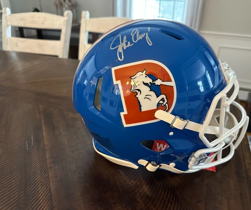 John Elway Autographed Authentic Broncos Retro Helmet (BAS)