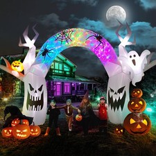 10FT Halloween Inflatable Decoration Colorful Pumpkin Ghost