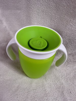 Munchkin Miracle 360 Baby Toddler Trainer Sippy Cup Green 7oz Gently Used, Clean