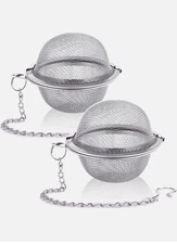 2PCS Stainless Steel Mesh Tea Infuser, 2.1 Inch Tea Ball, Strainer Tea Diffuser,